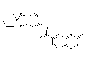 Image of N-spiro[1,3-benzodioxole-2,1'-cyclohexane]-5-yl-2-thioxo-3H-quinazoline-7-carboxamide