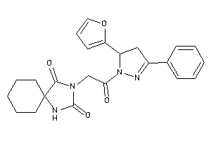 3-[2-[5-(2-furyl)-3-phenyl-2-pyrazolin-1-yl]-2-keto-ethyl]-1,3-diazaspiro[4.5]decane-2,4-quinone