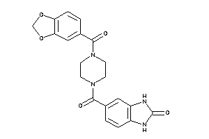 Image of 5-(4-piperonyloylpiperazine-1-carbonyl)-1,3-dihydrobenzimidazol-2-one