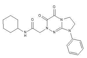 Image of N-cyclohexyl-2-(3,4-diketo-8-phenyl-6,7-dihydroimidazo[2,1-c][1,2,4]triazin-2-yl)acetamide