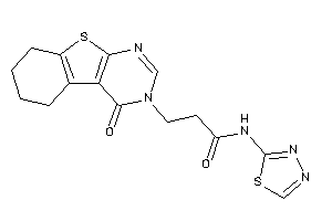 3-(4-keto-5,6,7,8-tetrahydrobenzothiopheno[2,3-d]pyrimidin-3-yl)-N-(1,3,4-thiadiazol-2-yl)propionamide