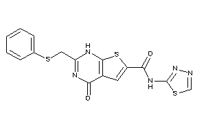 4-keto-2-[(phenylthio)methyl]-N-(1,3,4-thiadiazol-2-yl)-1H-thieno[2,3-d]pyrimidine-6-carboxamide