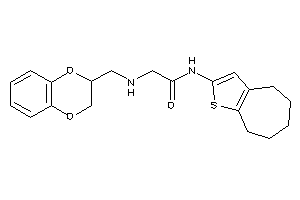 2-(2,3-dihydro-1,4-benzodioxin-3-ylmethylamino)-N-(5,6,7,8-tetrahydro-4H-cyclohepta[b]thiophen-2-yl)acetamide