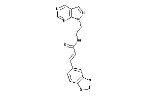 3-(1,3-benzodioxol-5-yl)-N-(2-pyrazolo[3,4-d]pyrimidin-1-ylethyl)acrylamide