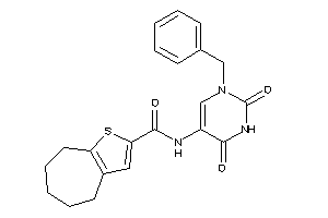 Image of N-(1-benzyl-2,4-diketo-pyrimidin-5-yl)-5,6,7,8-tetrahydro-4H-cyclohepta[b]thiophene-2-carboxamide