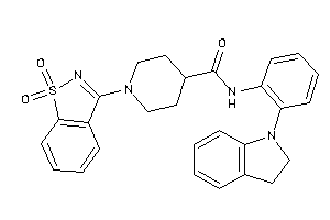 1-(1,1-diketo-1,2-benzothiazol-3-yl)-N-(2-indolin-1-ylphenyl)isonipecotamide