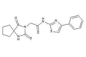 2-(2,4-diketo-1,3-diazaspiro[4.4]nonan-3-yl)-N-(4-phenylthiazol-2-yl)acetamide