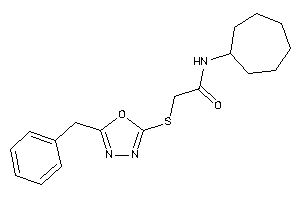 2-[(5-benzyl-1,3,4-oxadiazol-2-yl)thio]-N-cycloheptyl-acetamide