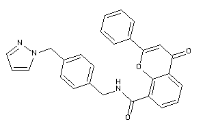 4-keto-2-phenyl-N-[4-(pyrazol-1-ylmethyl)benzyl]chromene-8-carboxamide