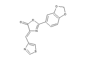 2-(1,3-benzodioxol-5-yl)-4-(thiazol-4-ylmethylene)-2-oxazolin-5-one