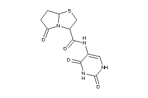 Image of N-(2,4-diketo-1H-pyrimidin-5-yl)-5-keto-3,6,7,7a-tetrahydro-2H-pyrrolo[2,1-b]thiazole-3-carboxamide