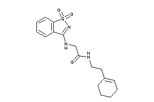 N-(2-cyclohexen-1-ylethyl)-2-[(1,1-diketo-1,2-benzothiazol-3-yl)amino]acetamide