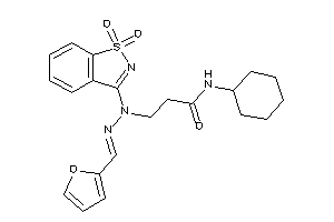 N-cyclohexyl-3-[(1,1-diketo-1,2-benzothiazol-3-yl)-(2-furfurylideneamino)amino]propionamide