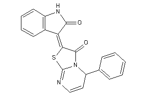 Image of 2-(2-ketoindolin-3-ylidene)-5-phenyl-5H-thiazolo[3,2-a]pyrimidin-3-one
