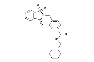 N-(cyclohexylmethyl)-4-[(1,1,3-triketo-1,2-benzothiazol-2-yl)methyl]benzamide