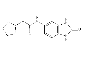 2-cyclopentyl-N-(2-keto-1,3-dihydrobenzimidazol-5-yl)acetamide