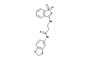 N-(1,3-benzodioxol-5-yl)-3-[(1,1-diketo-1,2-benzothiazol-3-yl)amino]propionamide