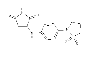 Image of 3-[4-(1,1-diketo-1,2-thiazolidin-2-yl)anilino]pyrrolidine-2,5-quinone