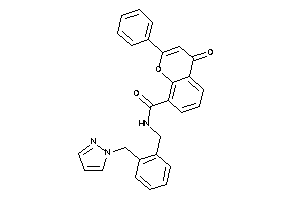 4-keto-2-phenyl-N-[2-(pyrazol-1-ylmethyl)benzyl]chromene-8-carboxamide