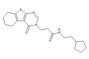 N-(2-cyclopentylethyl)-3-(4-keto-5,6,7,8-tetrahydrobenzothiopheno[2,3-d]pyrimidin-3-yl)propionamide