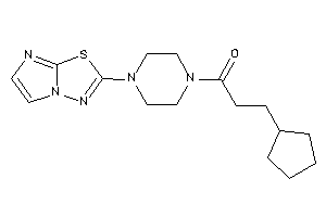 3-cyclopentyl-1-(4-imidazo[2,1-b][1,3,4]thiadiazol-2-ylpiperazino)propan-1-one