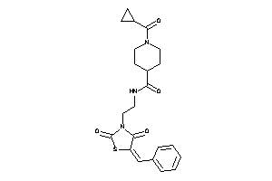 N-[2-(5-benzal-2,4-diketo-thiazolidin-3-yl)ethyl]-1-(cyclopropanecarbonyl)isonipecotamide