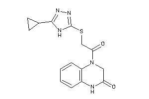 4-[2-[(5-cyclopropyl-4H-1,2,4-triazol-3-yl)thio]acetyl]-1,3-dihydroquinoxalin-2-one