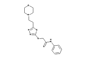 Image of 2-[[5-(2-morpholinoethyl)-1,3,4-oxadiazol-2-yl]thio]-N-phenyl-acetamide