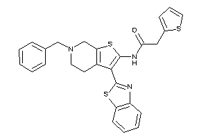 N-[3-(1,3-benzothiazol-2-yl)-6-benzyl-5,7-dihydro-4H-thieno[2,3-c]pyridin-2-yl]-2-(2-thienyl)acetamide