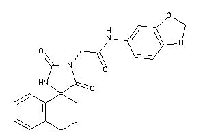 N-(1,3-benzodioxol-5-yl)-2-(2,5-diketospiro[imidazolidine-4,1'-tetralin]-1-yl)acetamide