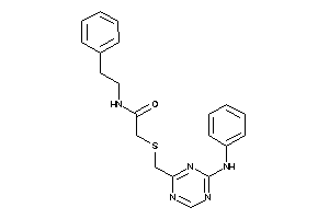 2-[(4-anilino-s-triazin-2-yl)methylthio]-N-phenethyl-acetamide