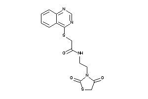 Image of N-[2-(2,4-diketothiazolidin-3-yl)ethyl]-2-(quinazolin-4-ylthio)acetamide