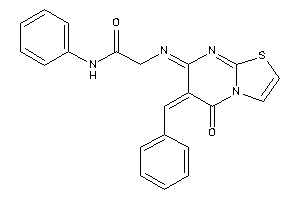 Image of 2-[(6-benzal-5-keto-thiazolo[3,2-a]pyrimidin-7-ylidene)amino]-N-phenyl-acetamide