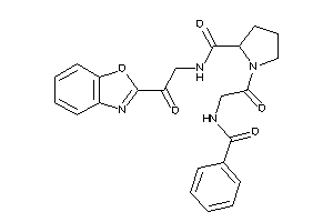 Image of N-[2-(1,3-benzoxazol-2-yl)-2-keto-ethyl]-1-hippuroyl-pyrrolidine-2-carboxamide