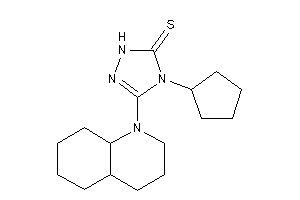 3-(3,4,4a,5,6,7,8,8a-octahydro-2H-quinolin-1-yl)-4-cyclopentyl-1H-1,2,4-triazole-5-thione