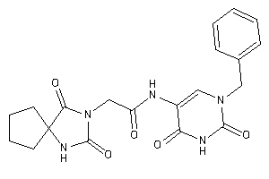 N-(1-benzyl-2,4-diketo-pyrimidin-5-yl)-2-(2,4-diketo-1,3-diazaspiro[4.4]nonan-3-yl)acetamide