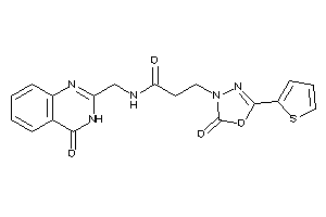 N-[(4-keto-3H-quinazolin-2-yl)methyl]-3-[2-keto-5-(2-thienyl)-1,3,4-oxadiazol-3-yl]propionamide