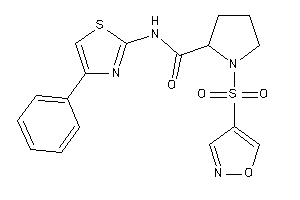 1-isoxazol-4-ylsulfonyl-N-(4-phenylthiazol-2-yl)pyrrolidine-2-carboxamide