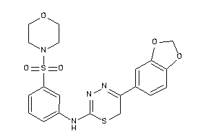 Image of [5-(1,3-benzodioxol-5-yl)-6H-1,3,4-thiadiazin-2-yl]-(3-morpholinosulfonylphenyl)amine