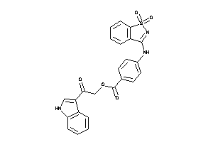 4-[(1,1-diketo-1,2-benzothiazol-3-yl)amino]benzoic Acid [2-(1H-indol-3-yl)-2-keto-ethyl] Ester