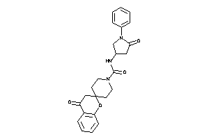 4-keto-N-(5-keto-1-phenyl-pyrrolidin-3-yl)spiro[chroman-2,4'-piperidine]-1'-carboxamide