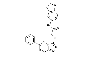 Image of N-(1,3-benzodioxol-5-yl)-2-[(6-phenyl-[1,2,4]triazolo[4,3-b][1,2,4]triazin-3-yl)thio]acetamide
