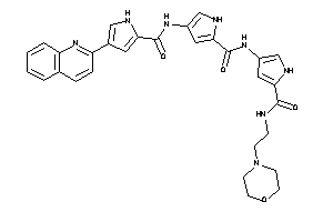 Image of N-(2-morpholinoethyl)-4-[[4-[[4-(2-quinolyl)-1H-pyrrole-2-carbonyl]amino]-1H-pyrrole-2-carbonyl]amino]-1H-pyrrole-2-carboxamide