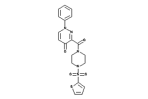 1-phenyl-3-[4-(2-thienylsulfonyl)piperazine-1-carbonyl]pyridazin-4-one