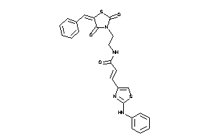 3-(2-anilinothiazol-4-yl)-N-[2-(5-benzal-2,4-diketo-thiazolidin-3-yl)ethyl]acrylamide