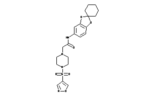 2-(4-isoxazol-4-ylsulfonylpiperazino)-N-spiro[1,3-benzodioxole-2,1'-cyclohexane]-5-yl-acetamide