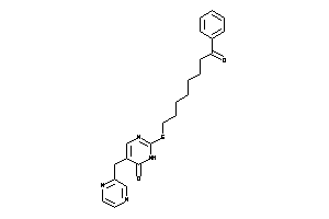 Image of 2-[(8-keto-8-phenyl-octyl)thio]-5-(pyrazin-2-ylmethyl)-1H-pyrimidin-6-one