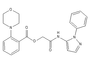 2-morpholinobenzoic Acid [2-keto-2-[(2-phenylpyrazol-3-yl)amino]ethyl] Ester