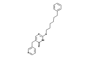Image of 2-(6-phenylhexylthio)-5-(3-pyridylmethyl)-1H-pyrimidin-6-one