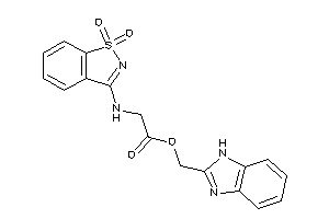 2-[(1,1-diketo-1,2-benzothiazol-3-yl)amino]acetic Acid 1H-benzimidazol-2-ylmethyl Ester